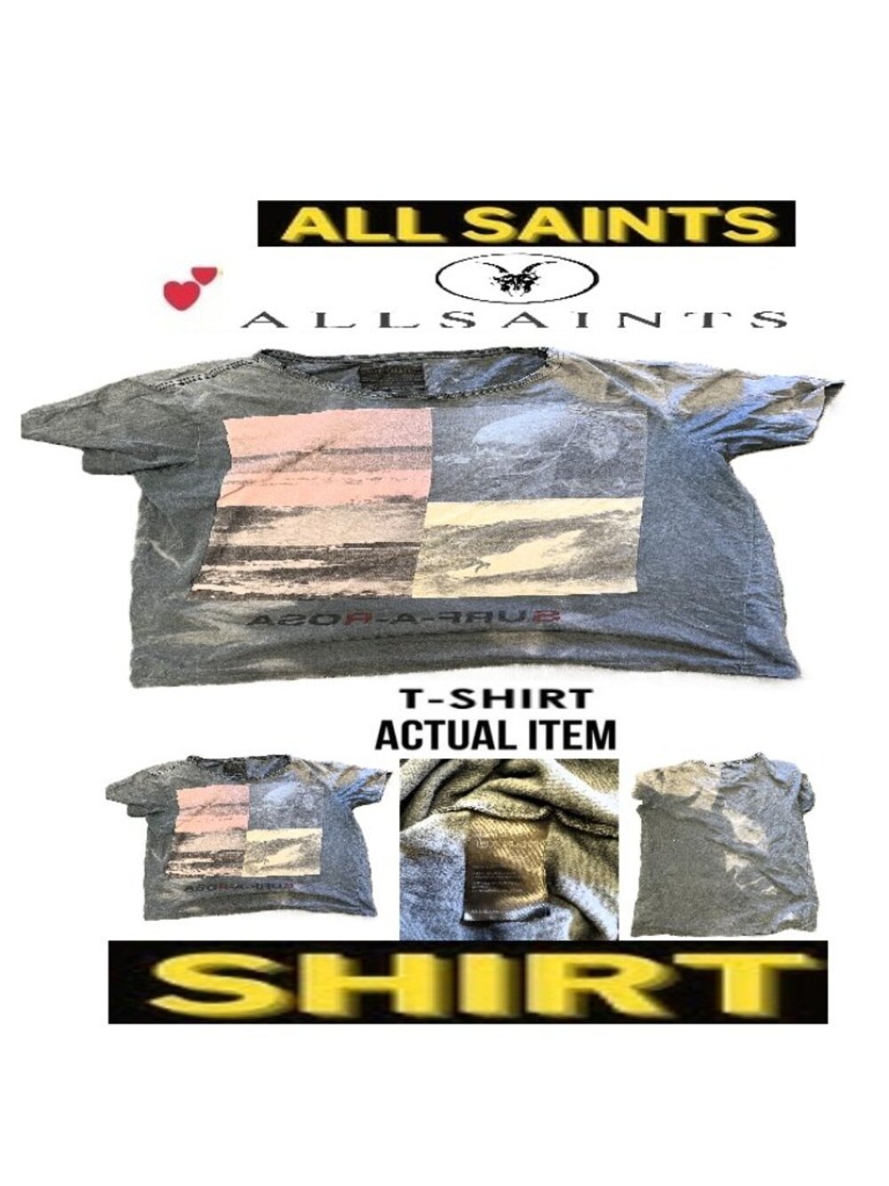 🛑 ALL SAINTS 🆒 Graphic ➕ SHIRT Designer T-SHIRT Logo Unisex TEE 💸BUY NOW‼️